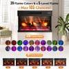 Karl Home 1400-Watt 28-inch Electric Fireplace Insert with 3 Sided Glass and 20-Color Flame - 2 of 4