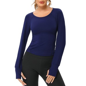 Clearlove Women Workout Shirts  Athletic Tee Fit Yoga Gym Basic Tops - 1 of 4