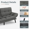 Dyonery 71" Modern Convertible Futon Sofa Bed, Linen Sleeper Couch with Removable Cushions, Adjustable Back & Armrests for Living Room - 3 of 4