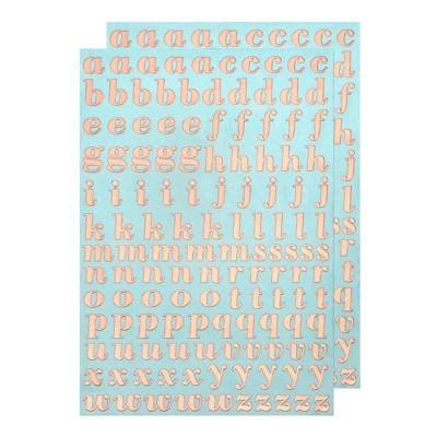 Unique Bargains 3D Small Self-Adhesive A to Z Letter Resin Sticker 2 Sheets