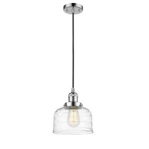 Bell - 1 Light Cord Hung Mini Pendant In Industrial Style-10 Inches Tall and 8 Inches Wide - 1 of 1