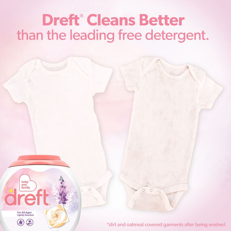 Dreft Laundry Detergent - Lightly Scented - 18ct, 4 of 13