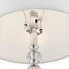 Barnes and Ivy Derby Collection Traditional 3-Piece Floor and Table Lamp Set Silver Chrome Finish Metal White Shade Living Room Bedroom Bedside - 3 of 4