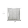 HomeRoots 20" X 20" Gray And White 100% Cotton Geometric Zippered Pillow - 3 of 4