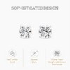 Gilded IGI Certified Lab-Grown Diamond 14KT White & Yellow Gold Stud Earrings for Women 4-Prong Basket, Round & Princess Cut, 1-2-3 Carat Total Weight - 2 of 4