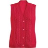 Collections Etc Stylish Cable-Knit Button Front Sweater Vest - 4 of 4