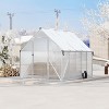8 ft x10 ft Aluminum Heavy Duty Polycarbonate Green House with Quick Setup Structure and Roof Vent, Large Enhanced Outdoors Green House Kit - 3 of 4