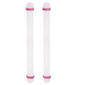 Unique Bargains PP Plastic Non-Stick Adjustable Guide Rings Kitchen Rolling Pins 2 Pcs - 1 of 4
