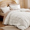 Cotton Duvet Cover Boho Textured Embroidery Jacquard Duvet Cover Set Soft and Breathable Bedding Set for All Seasons - 4 of 4