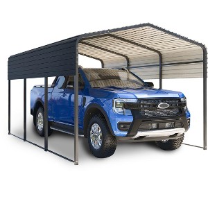 Metal Carport,Heavy Duty Carport All-Weather with Galvanized Steel Roof - 1 of 4