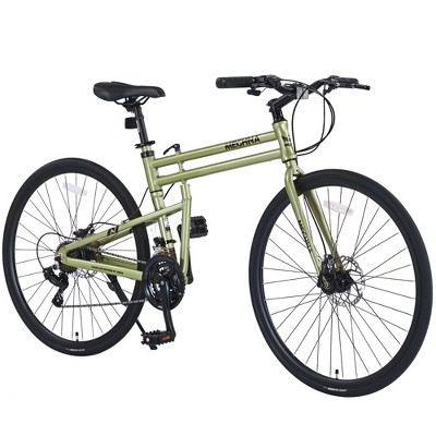 Infurnic Bicycles, Hybrid bike with Adjustable Seat, Road Bike For men women, Green, 69.29"*25.2"*37"