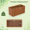 Costway 1/2 PCS Solid wood patio furniture outdoor slat style flower planter box flowerpot - 3 of 4