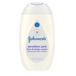 Johnson's Sensitive Care Baby Face & Body for Dry and Sensitive Skin - Lightly Scented - 13.5oz
