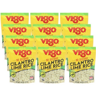 Vigo 90 Second Cilantro Lime Rice - Case of 12/8.8 oz