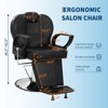 Barber Chair, Heavy Duty Reclining Barber Chair with Adjustable Height & Headrest, 360 Degree Swivel Hair Chair with Footrest - 3 of 4