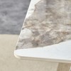 NicBex Dining Room Table for 6 Modern 63" Dining Table Counter Height Table with Curved Base and Imitation Marble for Kitchen - 4 of 4