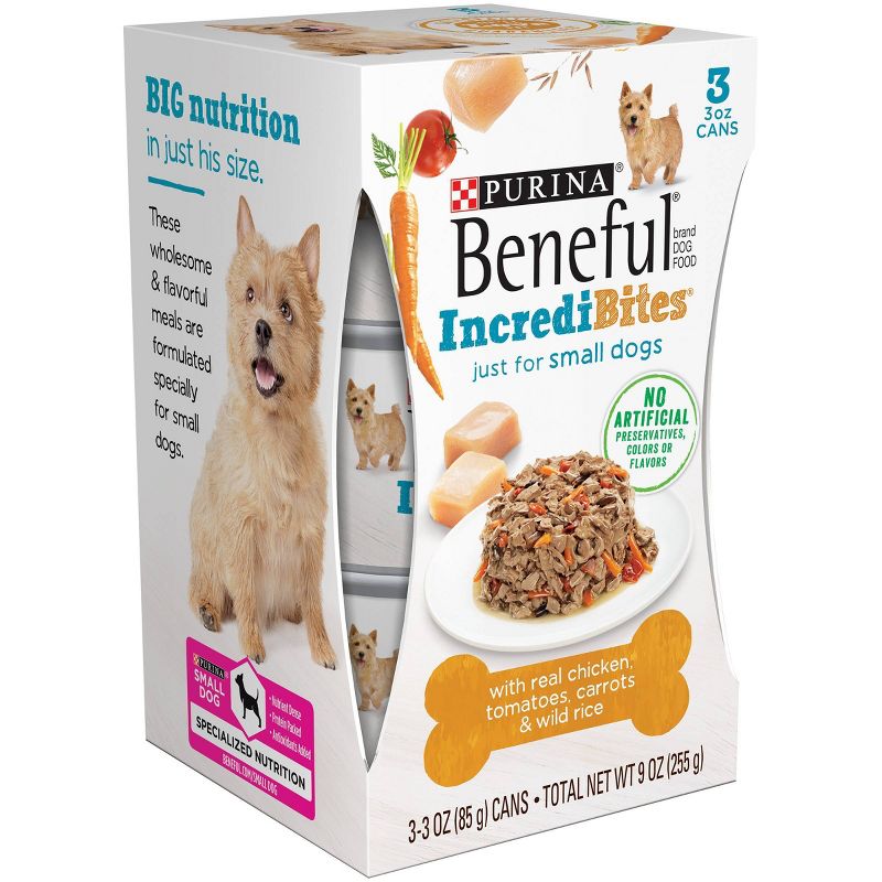 Beneful IncrediBites Wet Dog Food for Small Dogs - 3oz/3pk, 5 of 8