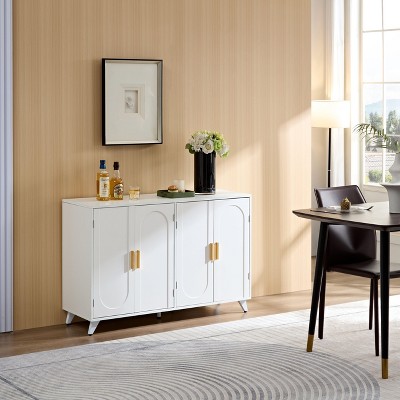 NicBex Accent Buffet Cabinet with Storage Modern Sideboard Cabinet Console Table with 3 Doors and Removable Shelves for Living Room