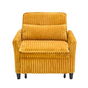 TiramisuBest Yellow comfortable chair for Small apartment Bedroom space Balcony Small sofa bed Lazy Small sofa with a pillo, Modular Section - 1 of 4