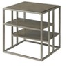Roundhill Furniture Padena Metal Frame Wood Living Room End Table with Shelf - 2 of 4