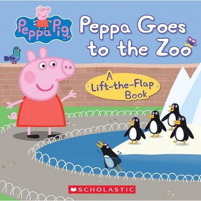 Peppa Goes to the Zoo - (Peppa Pig) by  Scholastic (Board Book)