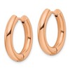 Chisel Stainless Steel Polished Rose IP-plated 4mm Hinged Hoop Earrings - 2 of 4