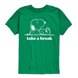 Boys' - Peanuts - Take A Break Short Sleeve Graphic T-Shirt - 1 of 4