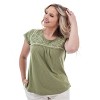 Aventura Clothing Women's Solid Poet Top - 4 of 4