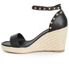 Women's Electric Gold Stud Hardware Wedge - black | CITY CHIC - image 4 of 4