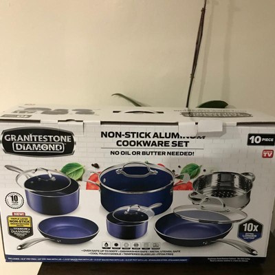 Granitestone Blue Nonstick 15 Piece Cookware and Bakeware Set