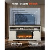 VEVOR Fireplace TV Stand, Farmhouse Fireplace TV Stand for TVs up to 80 inch, with 36 inch Fireplace & LED Lights, White - 3 of 4