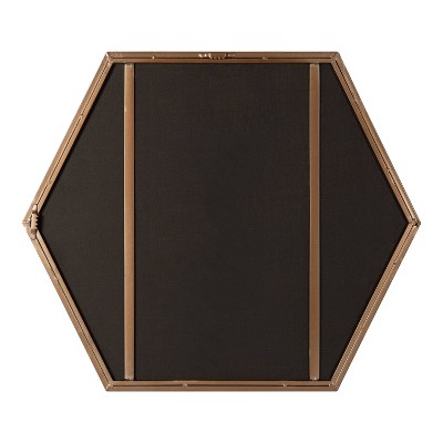 McNeer 22" x 25" Hexagon Bronze Vanity Wall Mirror