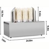 Electric Wine Glass Polisher with 5 Cotton Brushes and High-Power Heater, Stainless Steel, ideal for bars, kitchens, and restaurants - 2 of 4