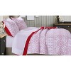 Greenland Home Fashions Holly, Cross Stitch White Quilt Set - 3 of 3