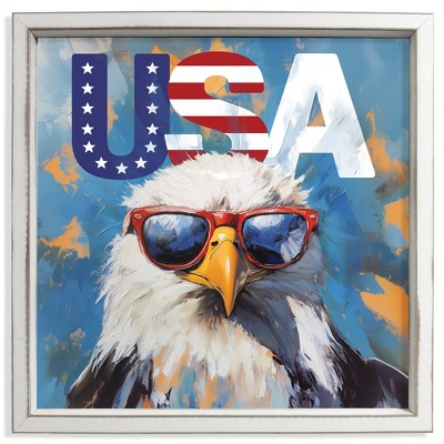 Creative Products Patriotic Bald Eagle 16 x 16 Framed Print