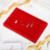 Unique Bargains Velvet 7 Slots Jewelry Trays Stackable Tray Box Showcase for Rings Earrings Studs 1 Pc - 2 of 4