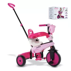 smarTrike Breeze Multi Stage Plus Kids Tricycle Push Bike with Adjustable Trike Ride On Toy for Toddler & Infant Ages 15 Months to 36 Months, Pink