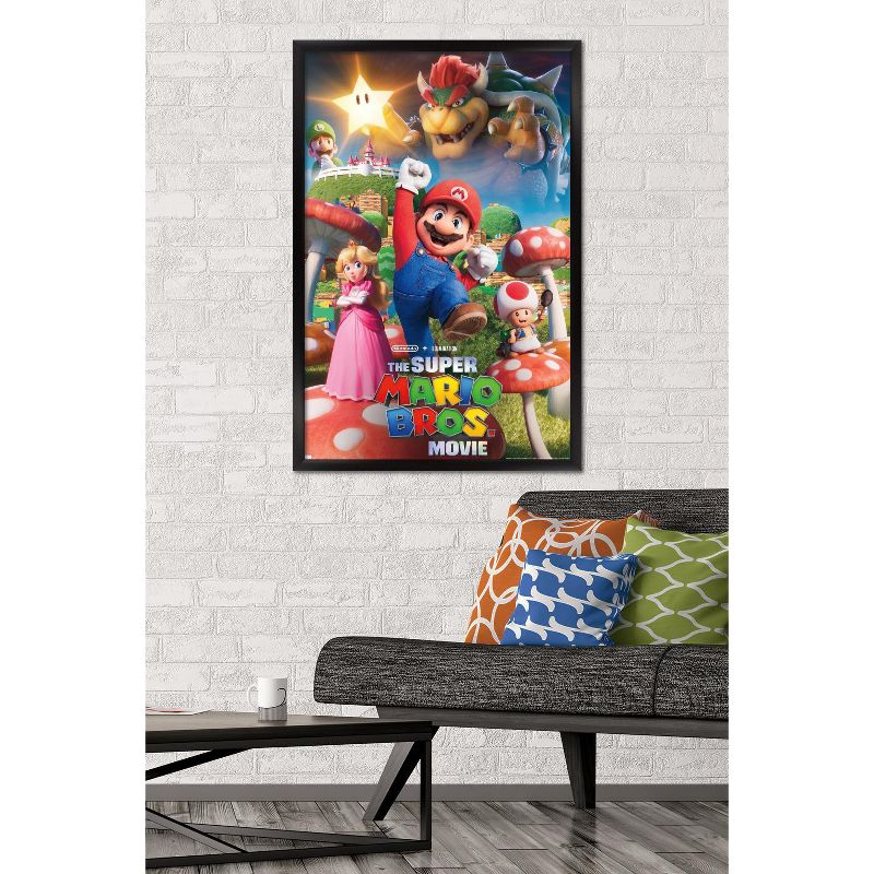 Trends International The Super Mario Bros. Movie - Mushroom Kingdom Key Art Framed Wall Poster Prints, 2 of 7
