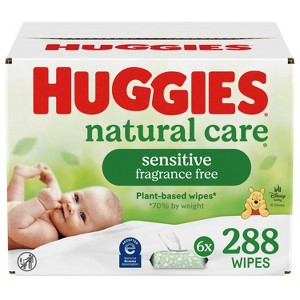 Huggies Natural Care Sensitive Unscented Baby Wipes (Select Count) - 1 of 4