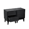NicBex Nightstands Set of 2 Mid Century Modern Bedside Table with 2 Drawers End Table for Living Room, Bedroom, Study - 4 of 4