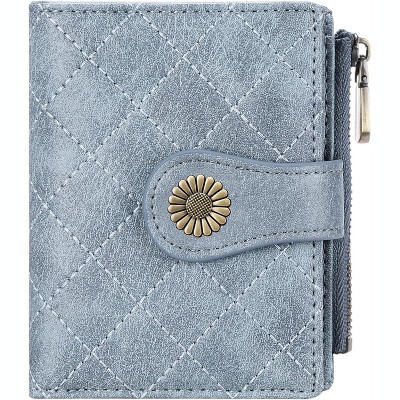 BEAFUP Women's Wallet,Slim RFID Blocking Bifold Wallet with Zipper Coin Pocket – PU Leather Compact Card Holder