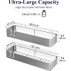 Attop Shower Shelves - 2-Pack Adhesive Shower Organizers, Rust-Resistant Metal Shelves, No Drilling Required for Bathroom Organization, Silver Gray - 2 of 4