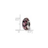 Black Bow Jewelry Black and Pink Glass Sterling Silver Bead Charm - 2 of 3