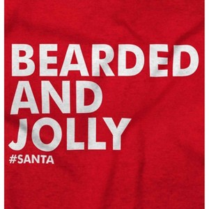 Xmas Bearded and Jolly Hashtag Santa Mens Graphic T Shirt Tees Brisco Brands - 1 of 4