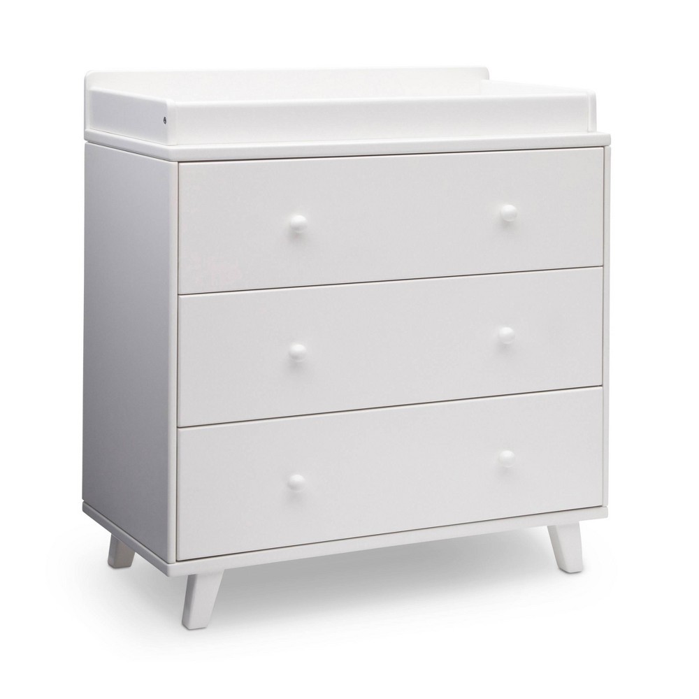 Photos - Dresser / Chests of Drawers Delta Children Ava 3 Drawer Dresser with Changing Top - White