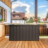 110-gallon lockable resin deck box, waterproof outdoor storage box, suitable for patio furniture,pool accessories, Brown, Blow molded - 2 of 4