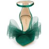 Allegra K Women's Mesh Bow Tie Ankle Strap Stiletto High Heels Pumps - 2 of 4