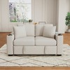Pull-out Sofa Bed Loveseat Couch Chaise Lounge Sleeper Sofa Bed 2-seater Sofa Chair with Cup Holders & USB Ports - ModernLuxe - 2 of 4