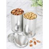 Solstice Double Seal Tea Canisters 4pk; Round Metal Containers with Interior Seal Lid - 2 of 4