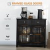 NicBex Minimalist Sideboard Cabinet Modern Kitchen Buffet Cabinet with Glass Doors Coffee Bar Cabinet for Kitchen,Living Room,Black - 4 of 4